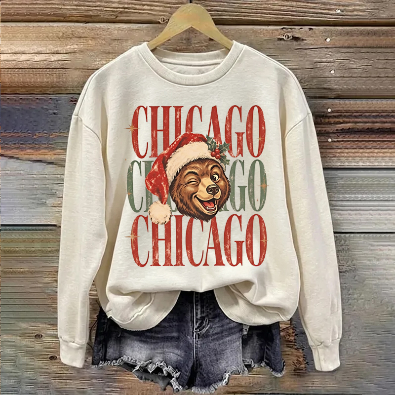 Chicago Christmas Football Sweatshirt