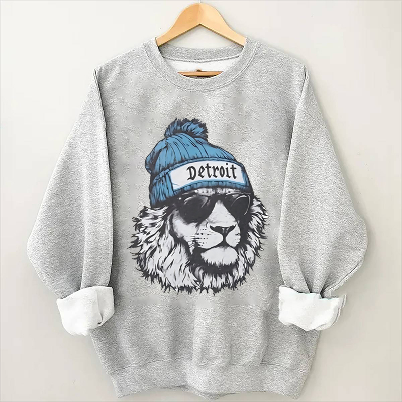 Lions Cool Hipster Football Sweatshirt