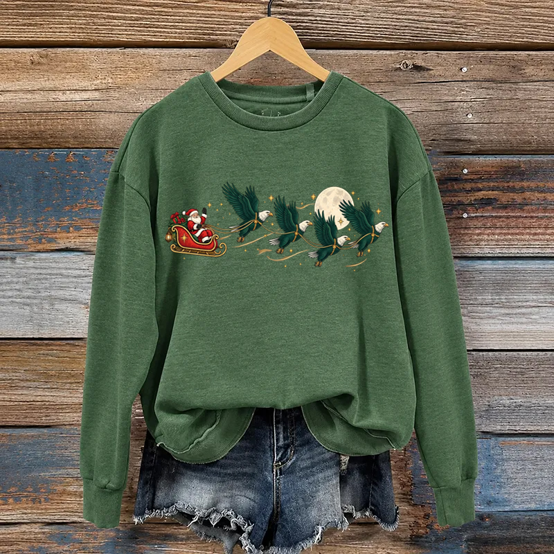 Eagles Santa Football Christmas Sweatshirt