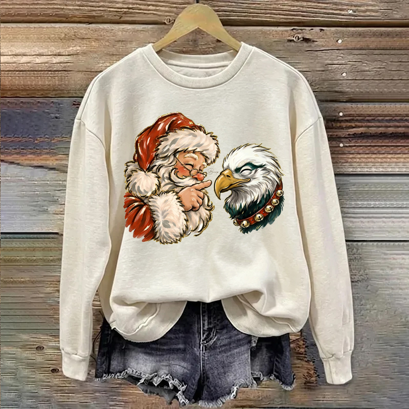 Santa Claus Boop Eagle Christmas Football Sweatshirt