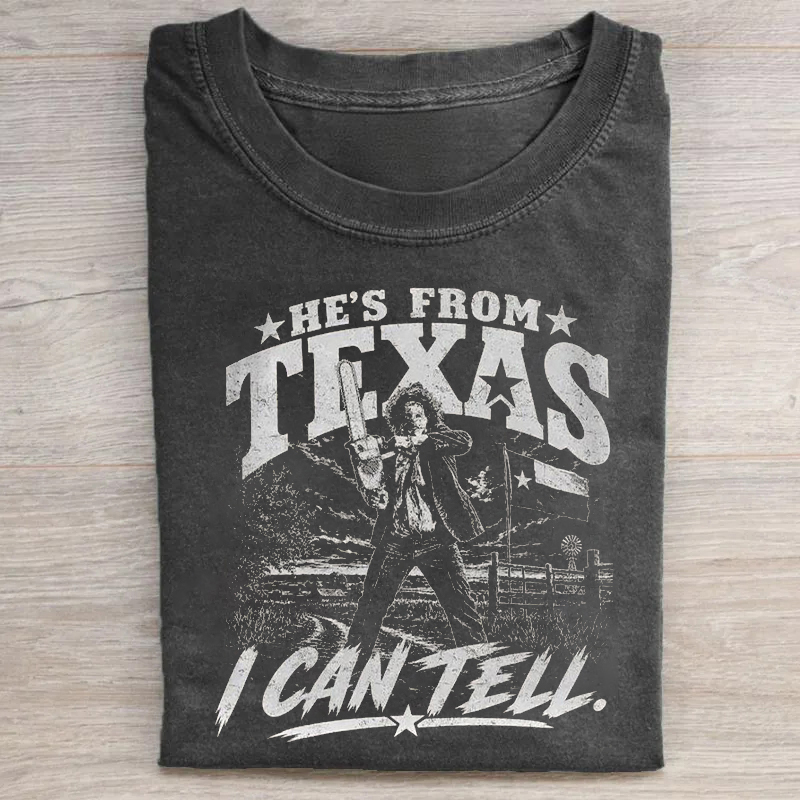 He's From Texas I Can Tell Halloween T-shirt