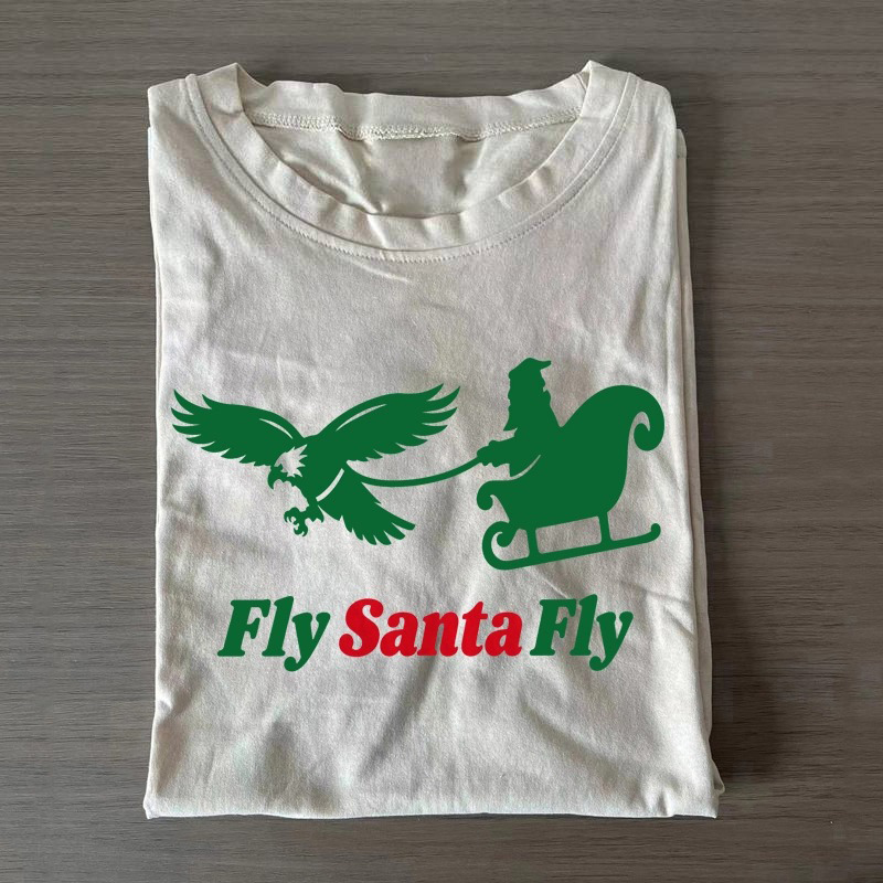Fly Santa Fly Philadelphia Football T-shirt