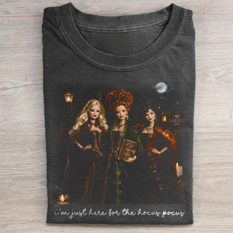 Just Here For the Hocus Pocus Fanny Halloween T-shirt