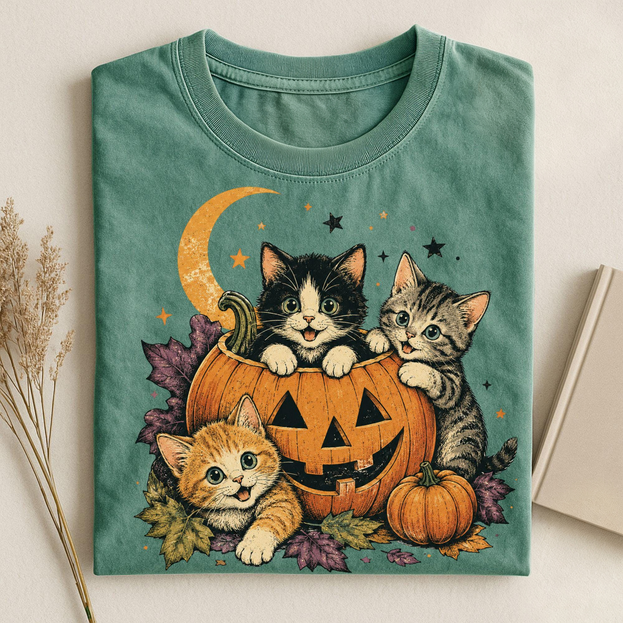 Cute Halloween Cat T-shirt
