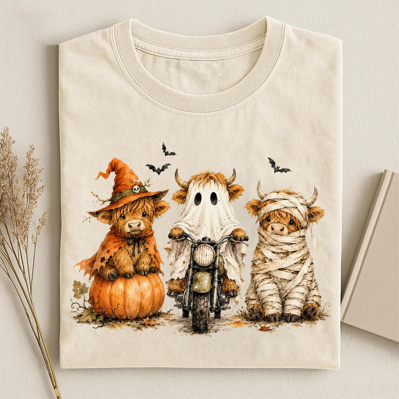 Halloween Highland Cow T-shirt