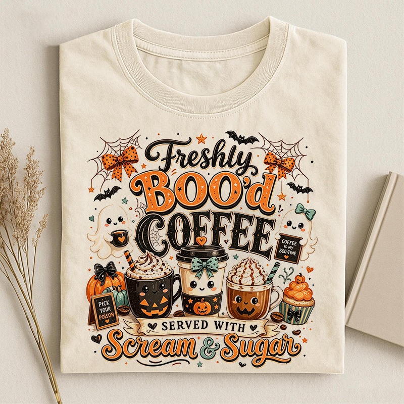 Freshly Boo’d Coffee Halloween T-shirt