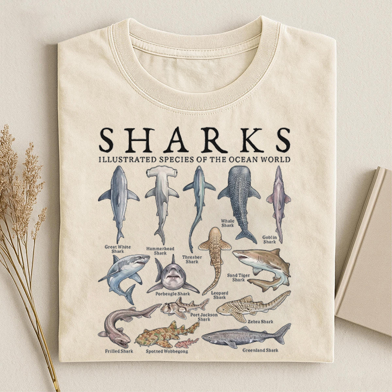 Vintage Shark Species T-shirt