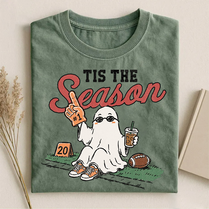 Tis The Season Football Ghost T-shirt