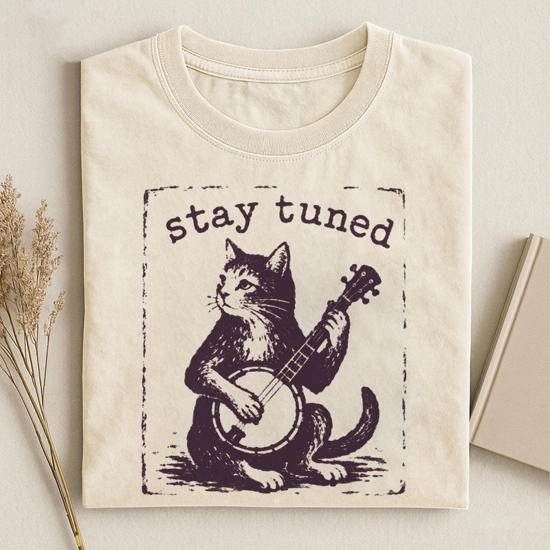 Stay Tuned Bluegrass Cat T-shirt