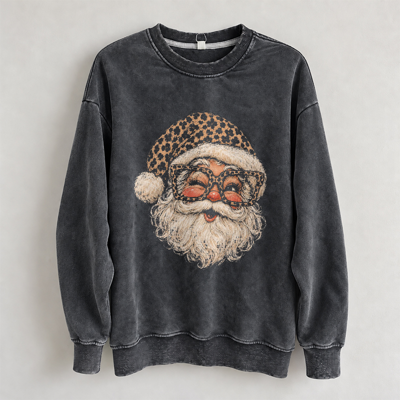 Cheetah Santa Sweatshirt