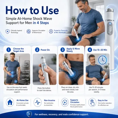 Ultrasonic Shock Wave Therapy Massager - Restore Circulation. Relieve Deep Pain. Rebuild Male Confidence.✅