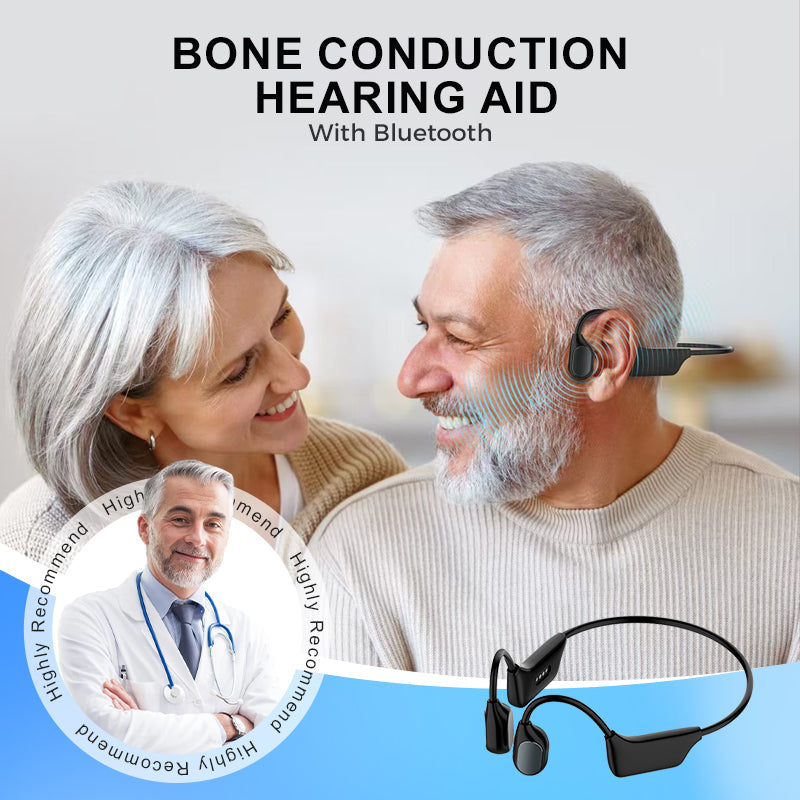 Smart Bone Conduction Hearing Earphones with open-ear wireless design
