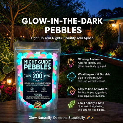 💥LAST DAY SALE 50%OFF - 🌈Colorful Glow-in-the-Dark Garden Stones