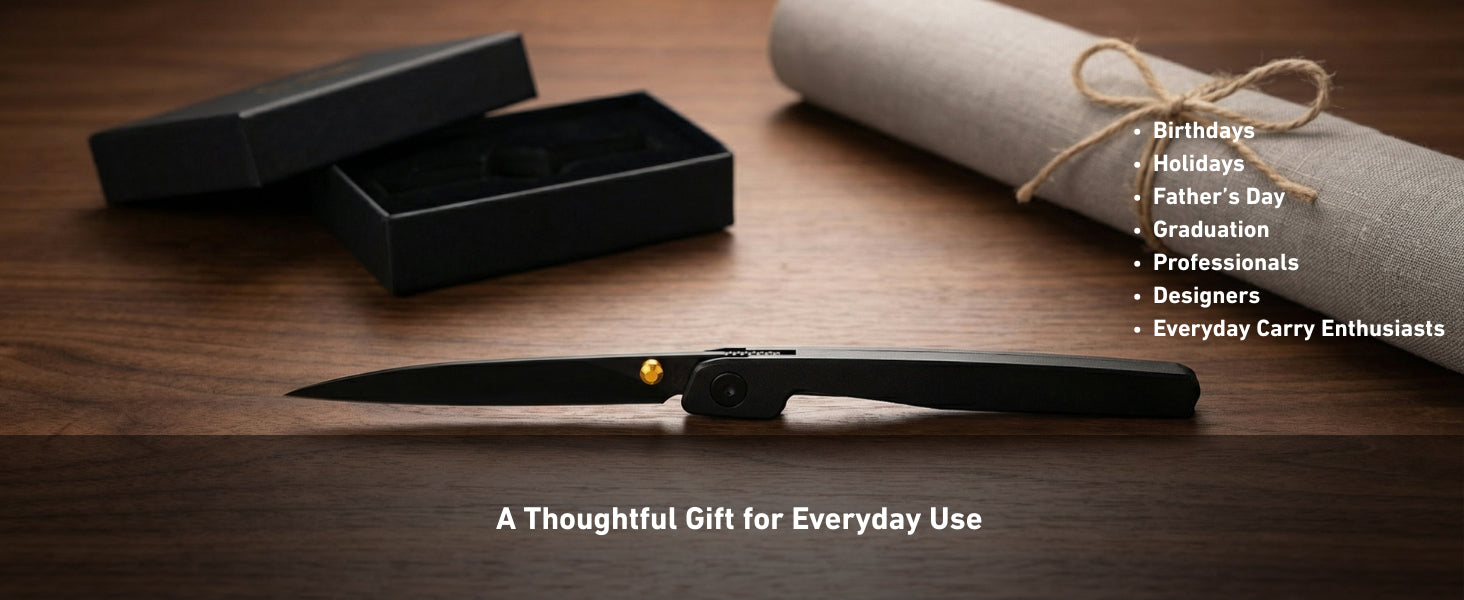 🔥Last Day Sale 50% OFF🎉 - Lanky Liner Lock Front Flipper Knife Black Aluminum Handle