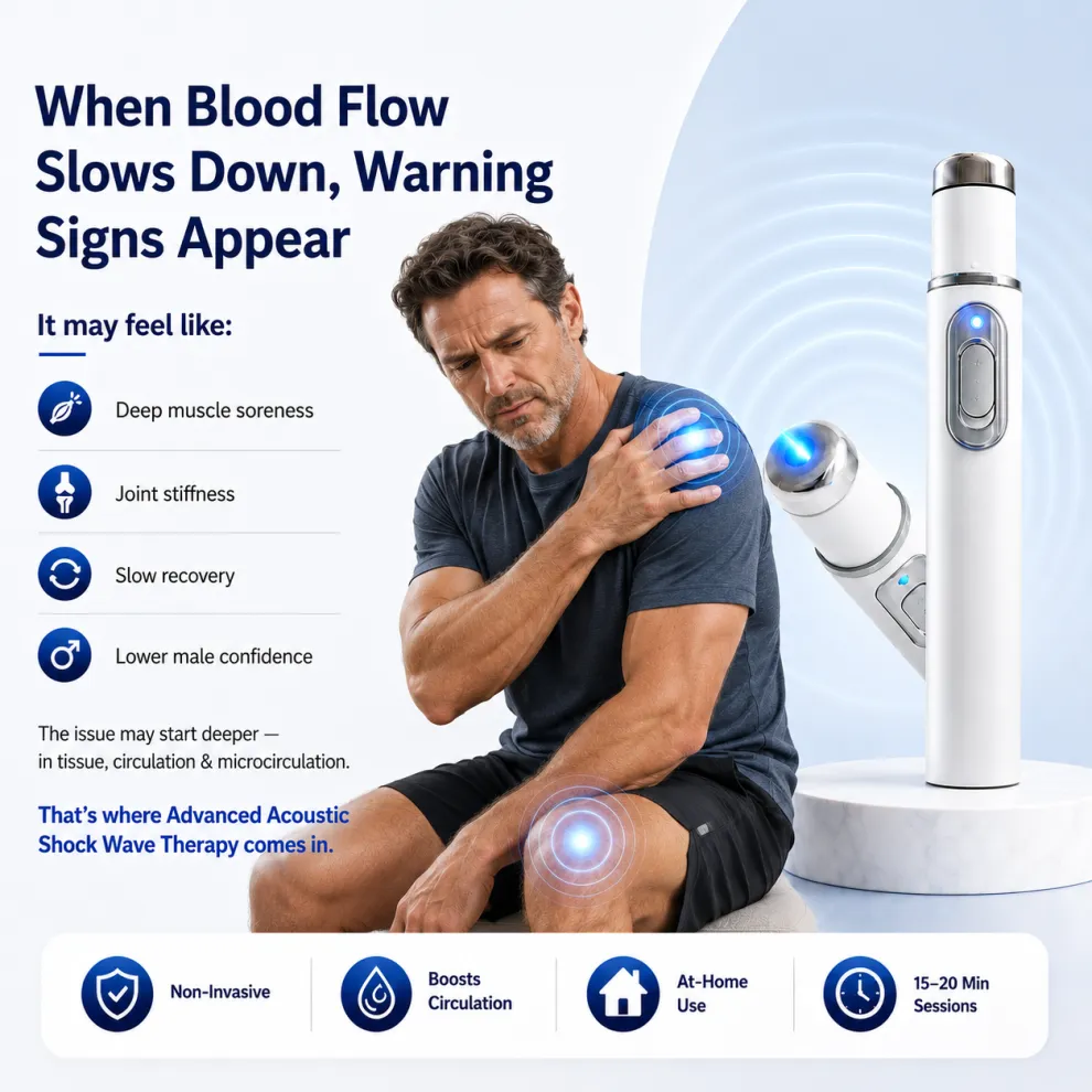 Ultrasonic Shock Wave Therapy Massager - Restore Circulation. Relieve Deep Pain. Rebuild Male Confidence.✅