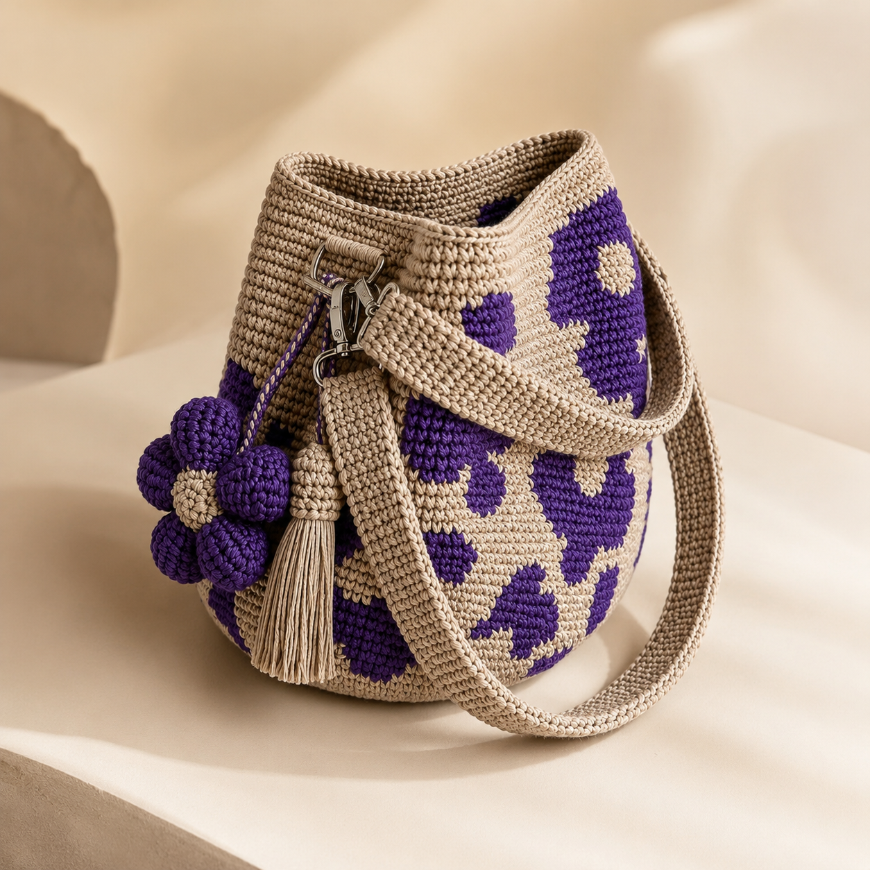HANDCRAFTED CROCHET FLOWER BAG