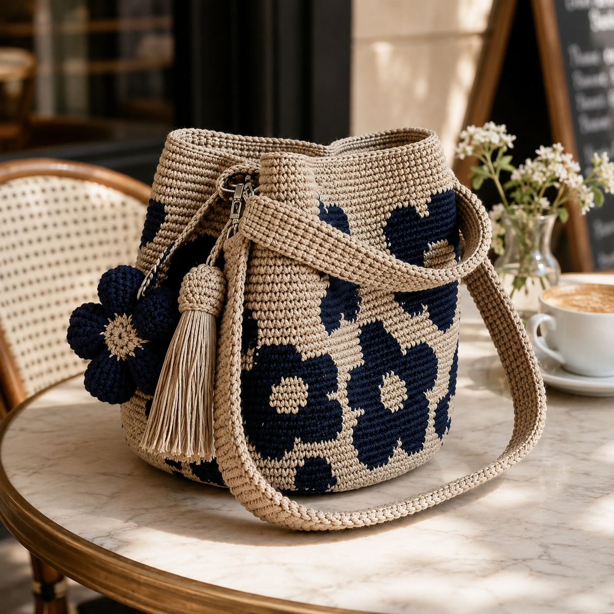 HANDCRAFTED CROCHET FLOWER BAG