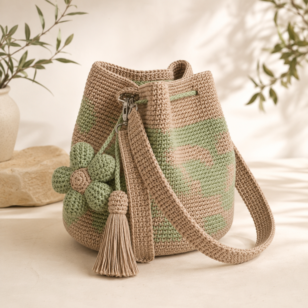 HANDCRAFTED CROCHET FLOWER BAG