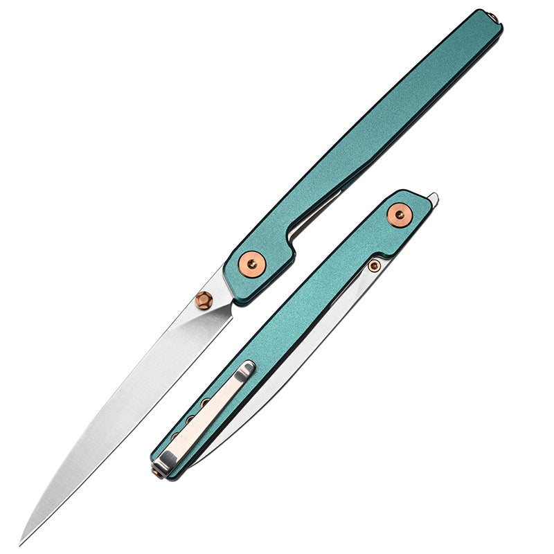 🔥Last Day Sale 50% OFF🎉 - Lanky Liner Lock Front Flipper Knife Black Aluminum Handle