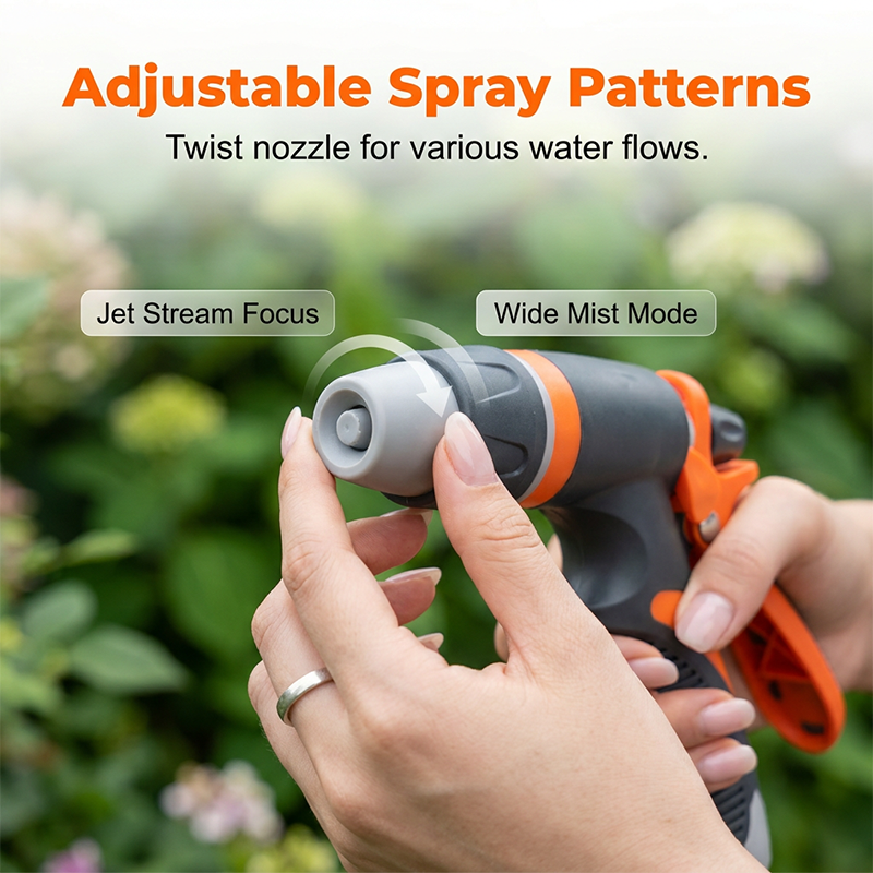 💦 All-in-One Cleaning Water Gun – Adjustable Spray Patterns, Ergonomic Anti-Slip Grip & Universal Faucet Adapters – Perfect for Vehicles, Patios, Plants & More 🚗🏠