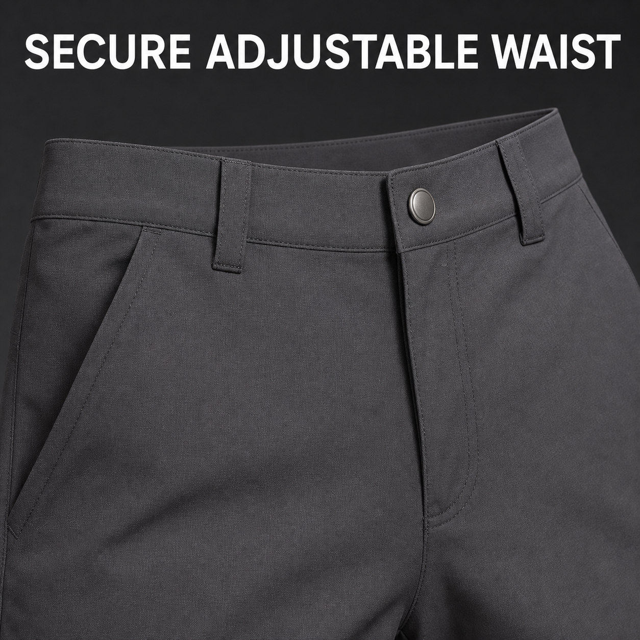 Secure adjustable waist structure detail