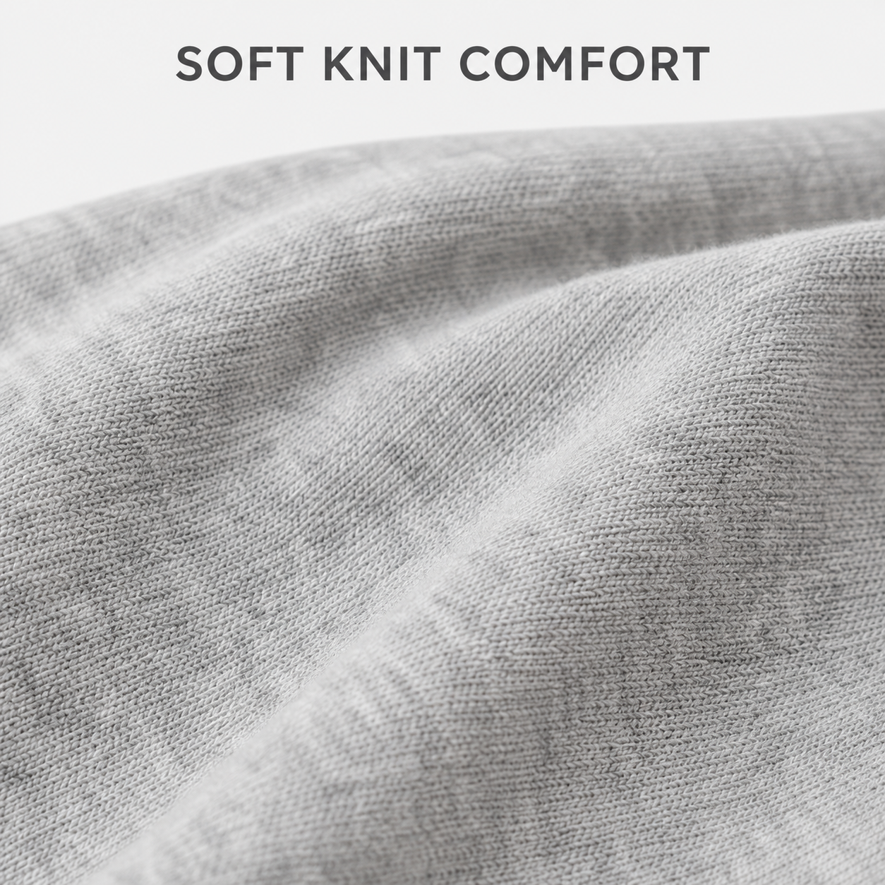 Soft heather knit fabric texture detail