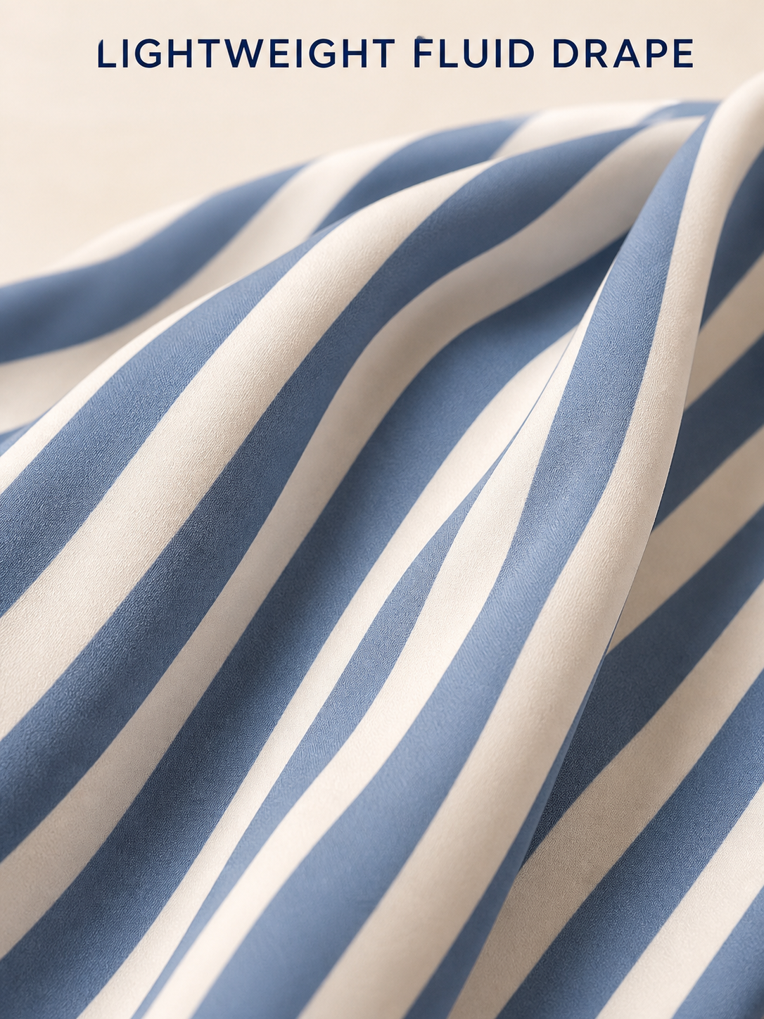 Lightweight fluid diagonal stripe fabric texture