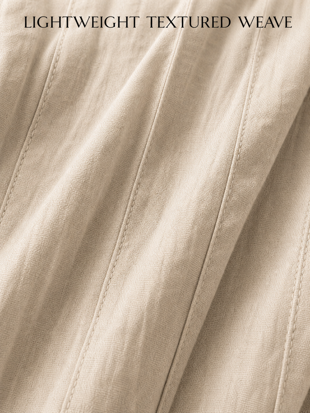Lightweight textured viscose linen weave detail
