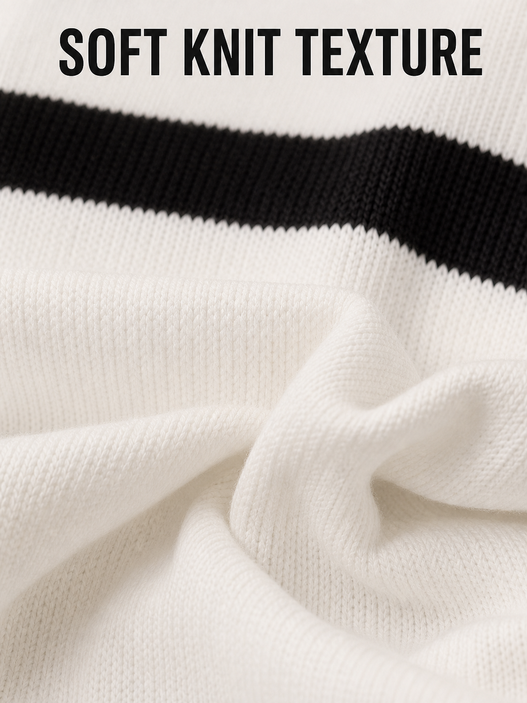 Soft striped fine-knit texture close-up