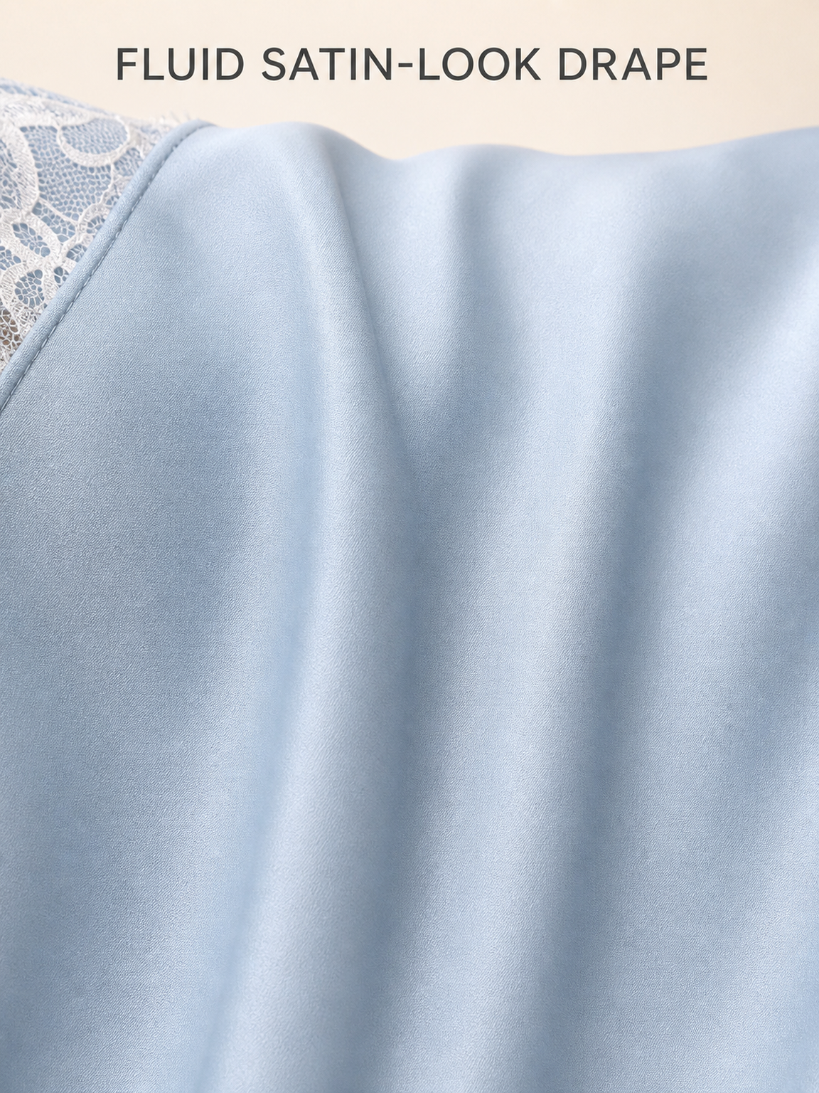 Smooth fluid satin-look polyester fabric texture