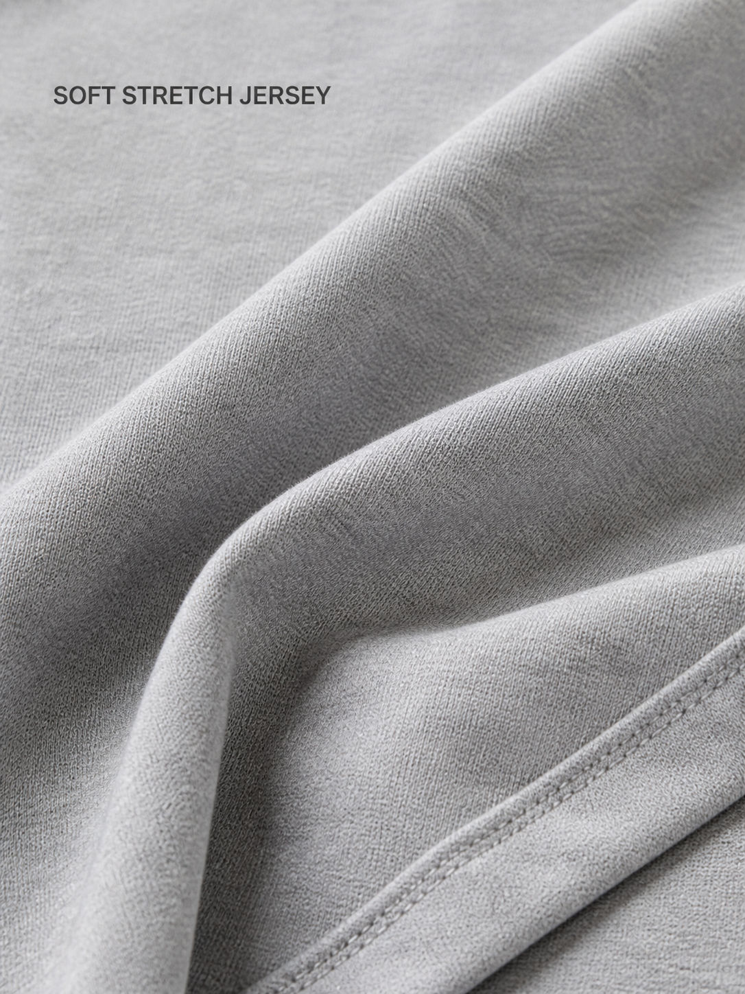 Soft heather stretch jersey texture detail