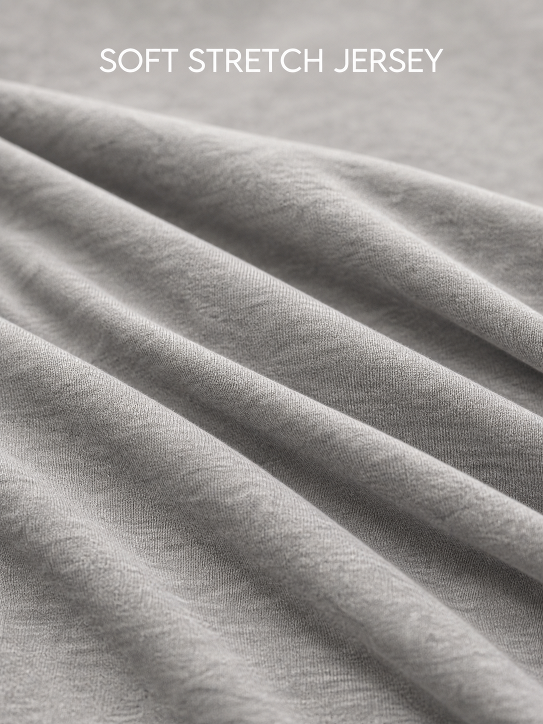 Soft stretch heathered jersey material texture