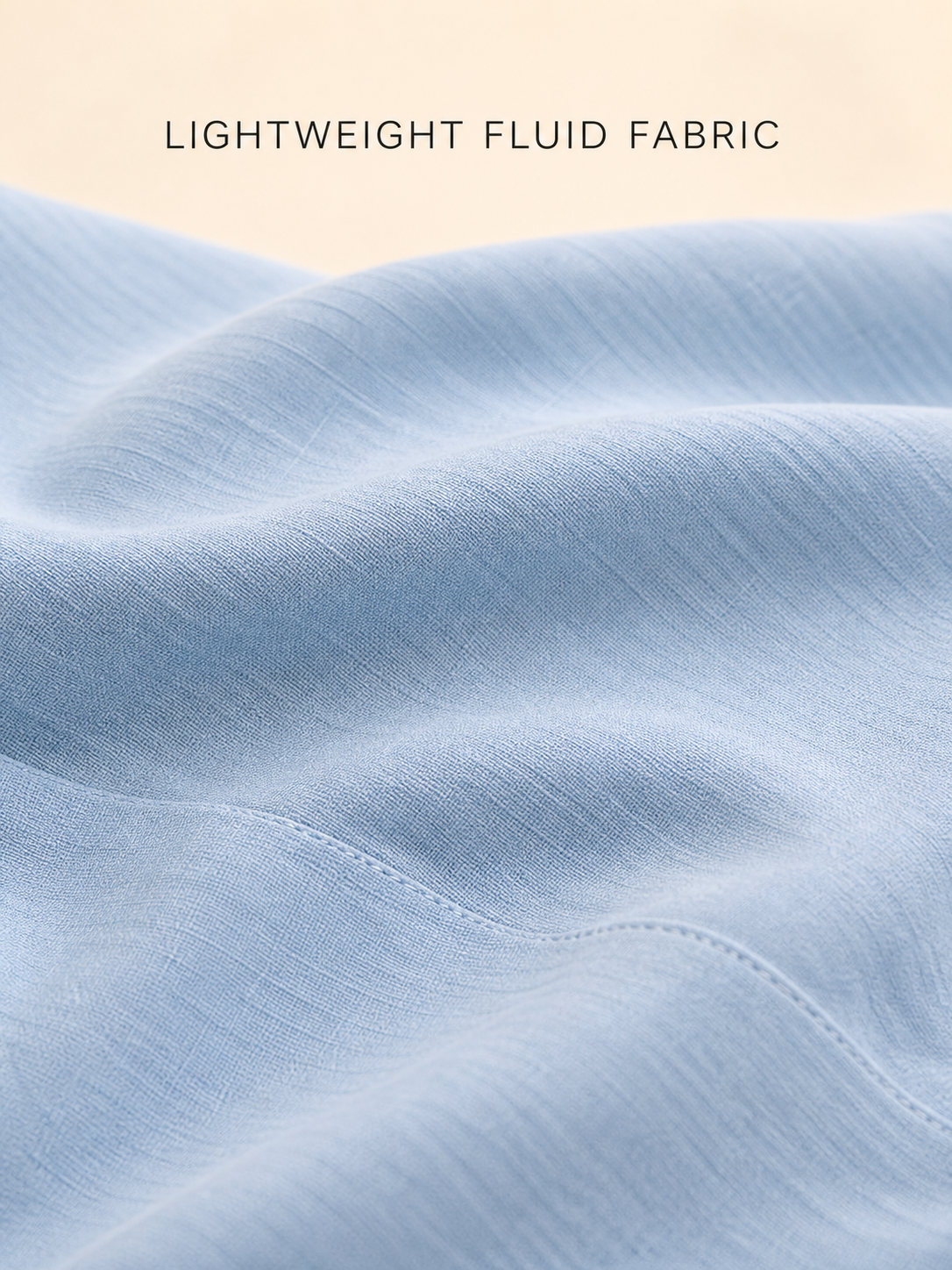 Lightweight fluid viscose linen fabric close-up