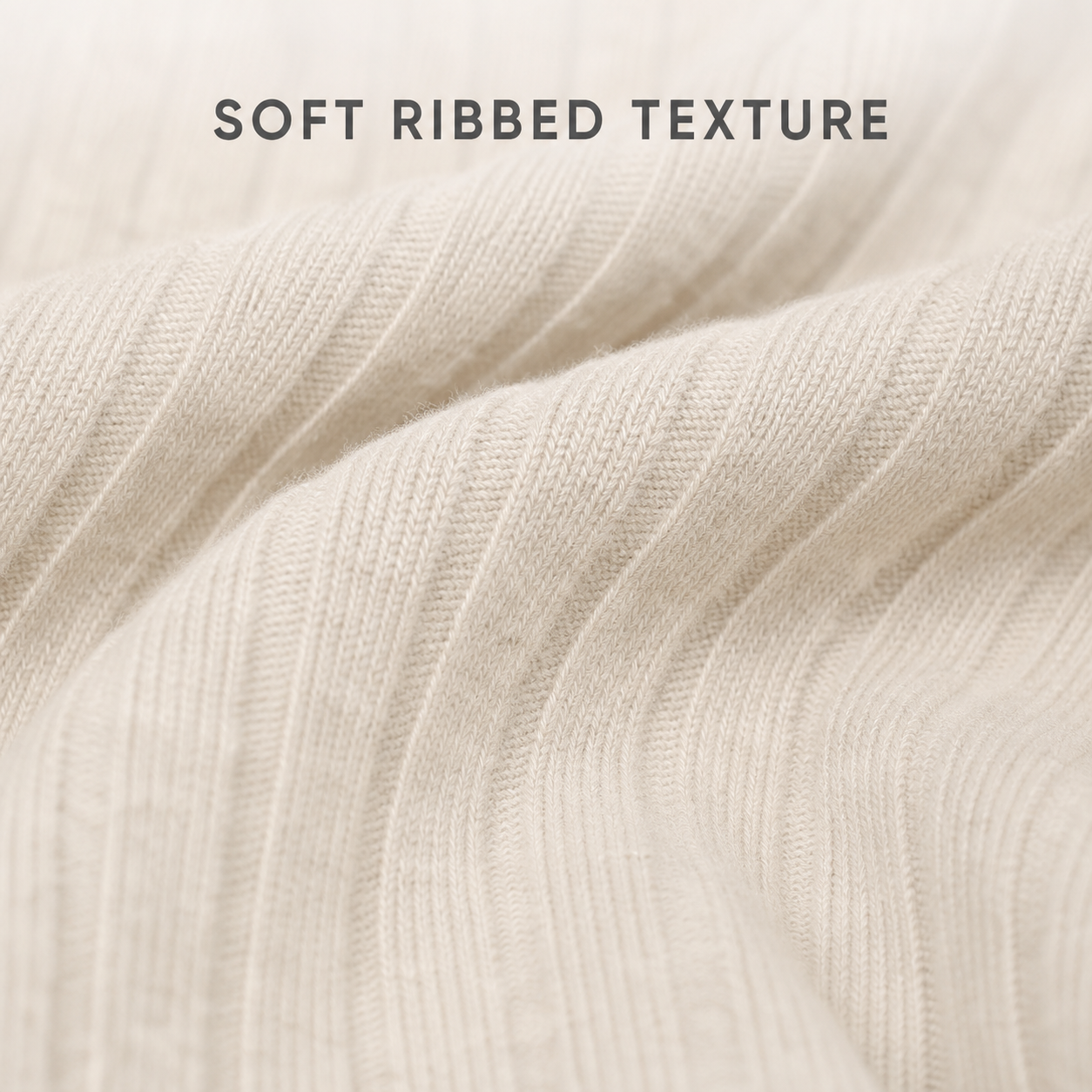 Vertical rib-knit texture and soft drape detail