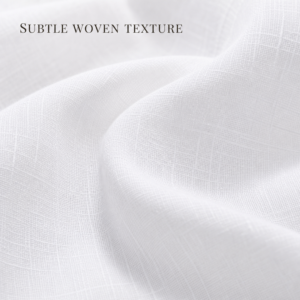 Subtle woven crosshatch shirt texture detail
