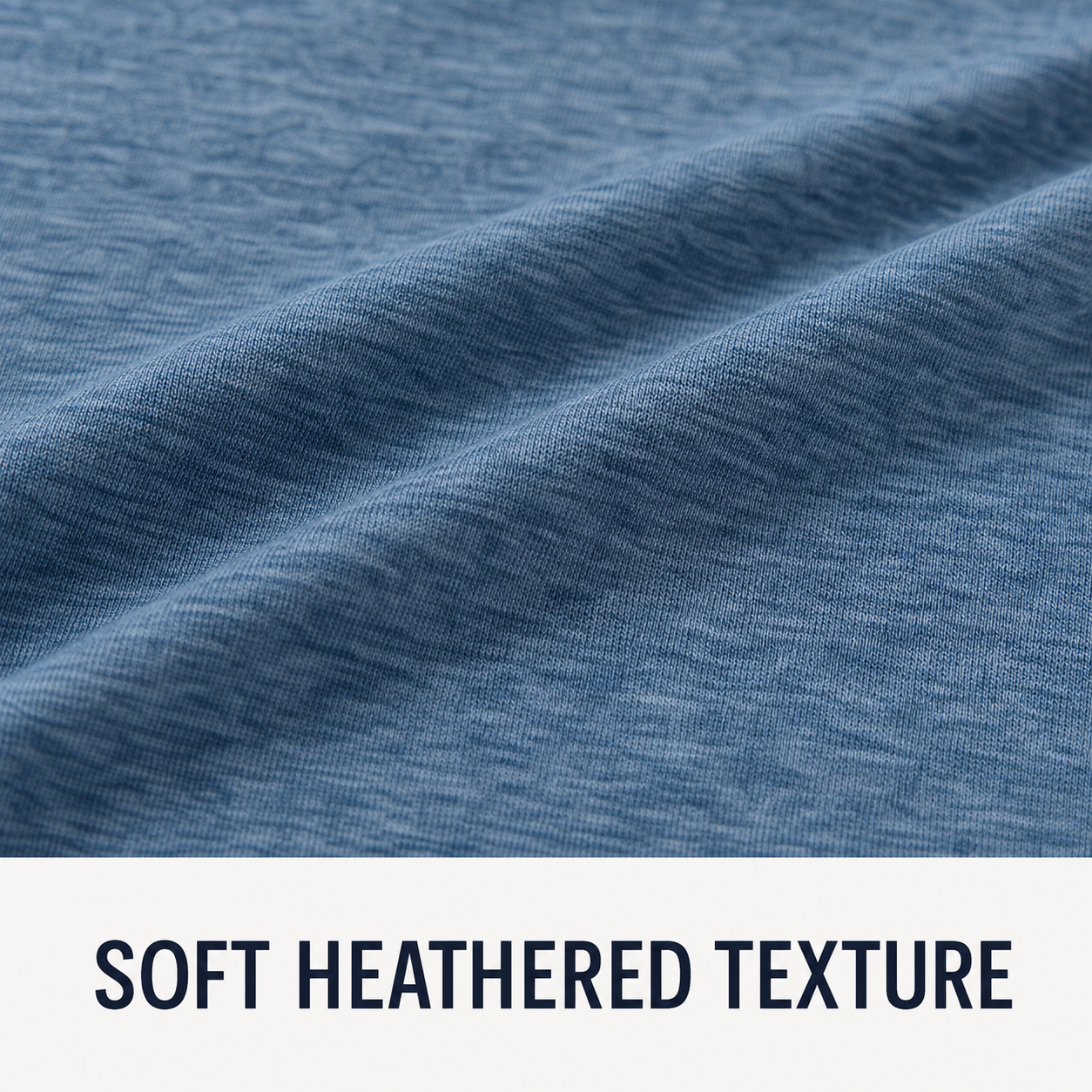 Soft heathered jersey texture detail