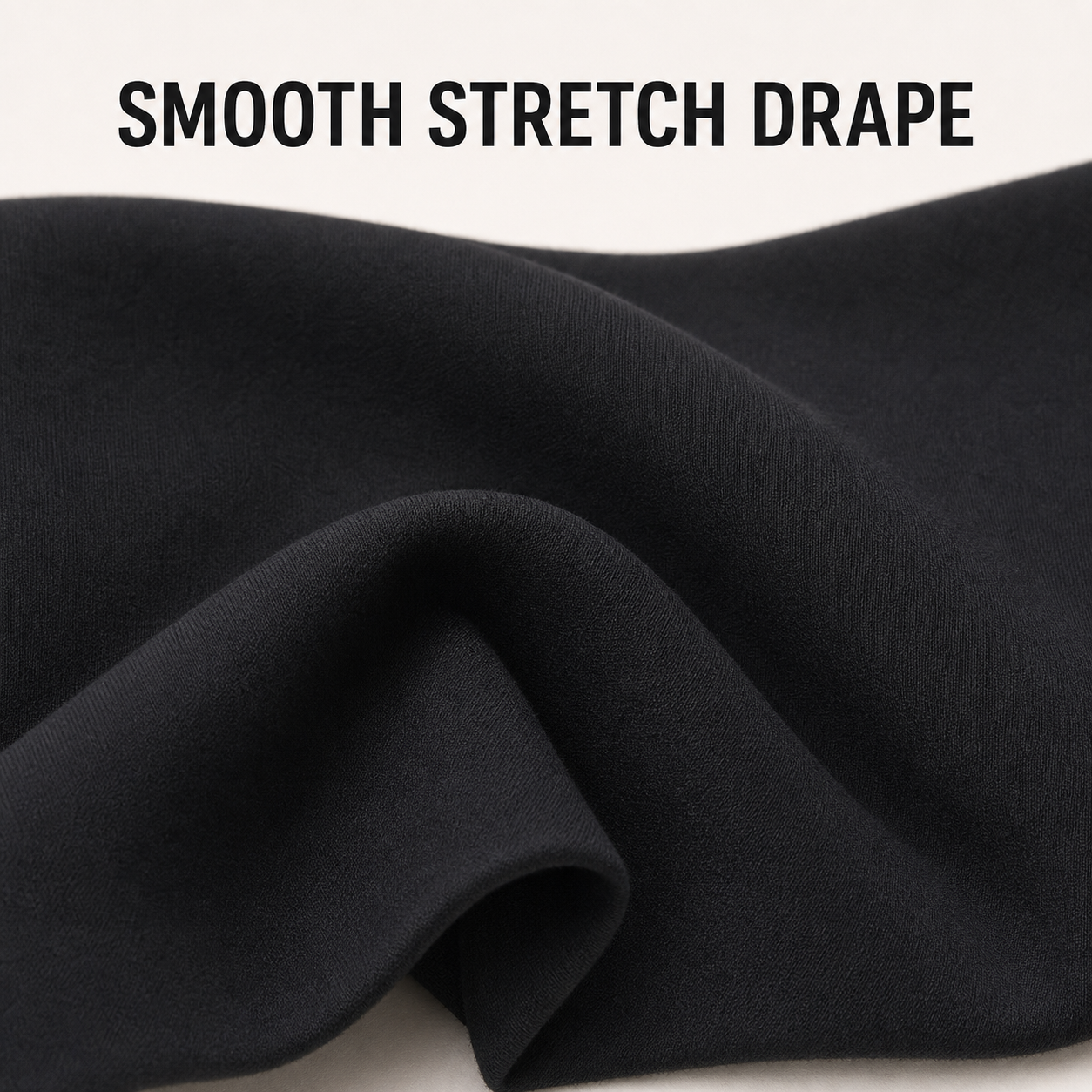 Smooth stretch fabric drape detail