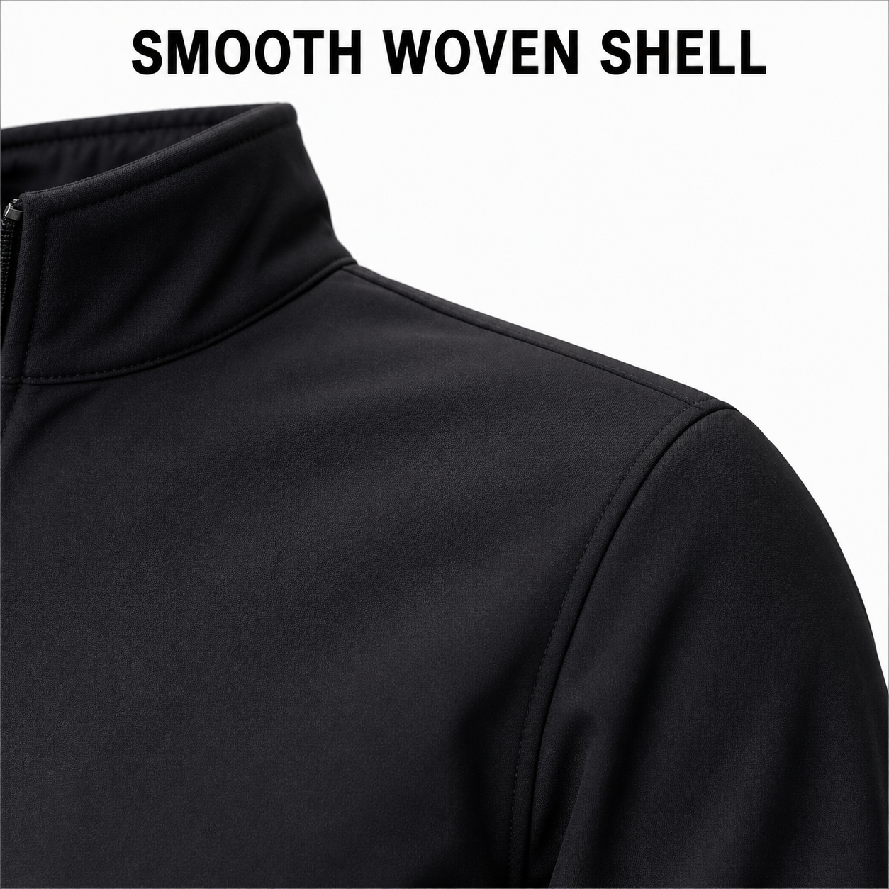 Smooth matte woven jacket surface detail