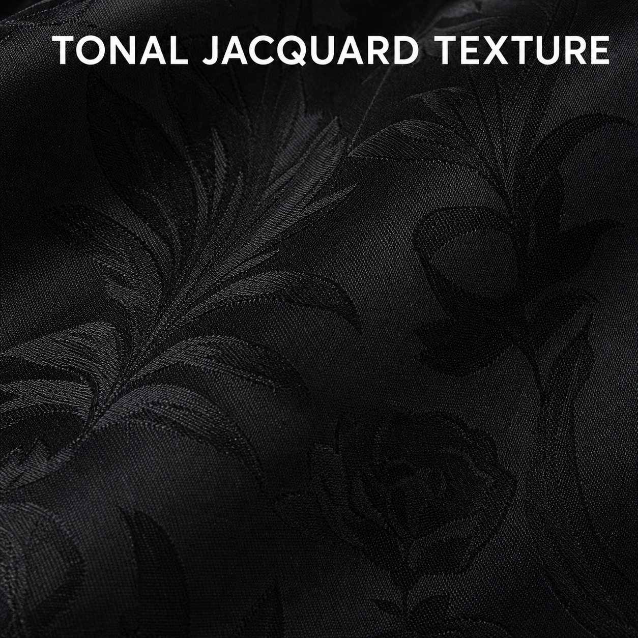 Tonal botanical jacquard texture detail