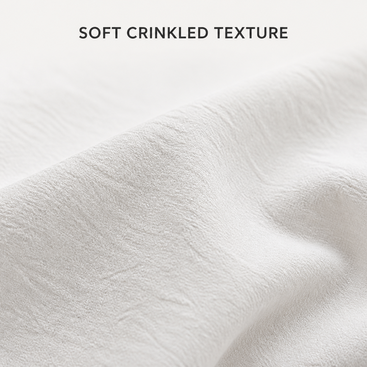 Cotton viscose crinkled fabric texture close-up