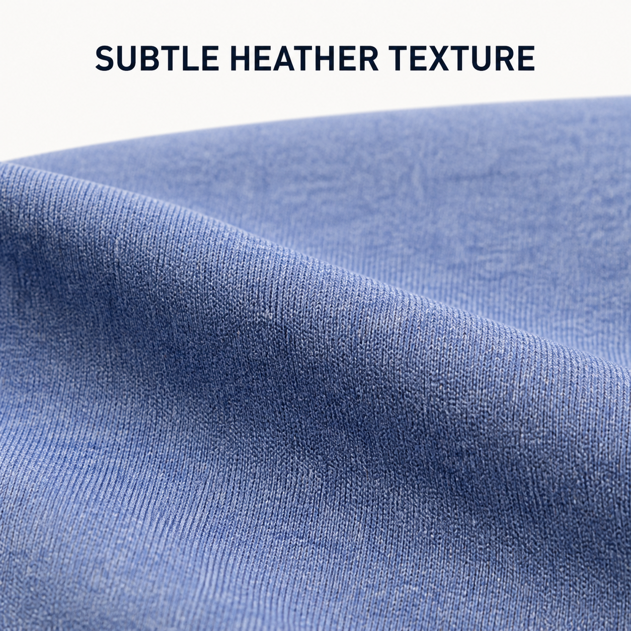 Heather blue fabric surface texture detail
