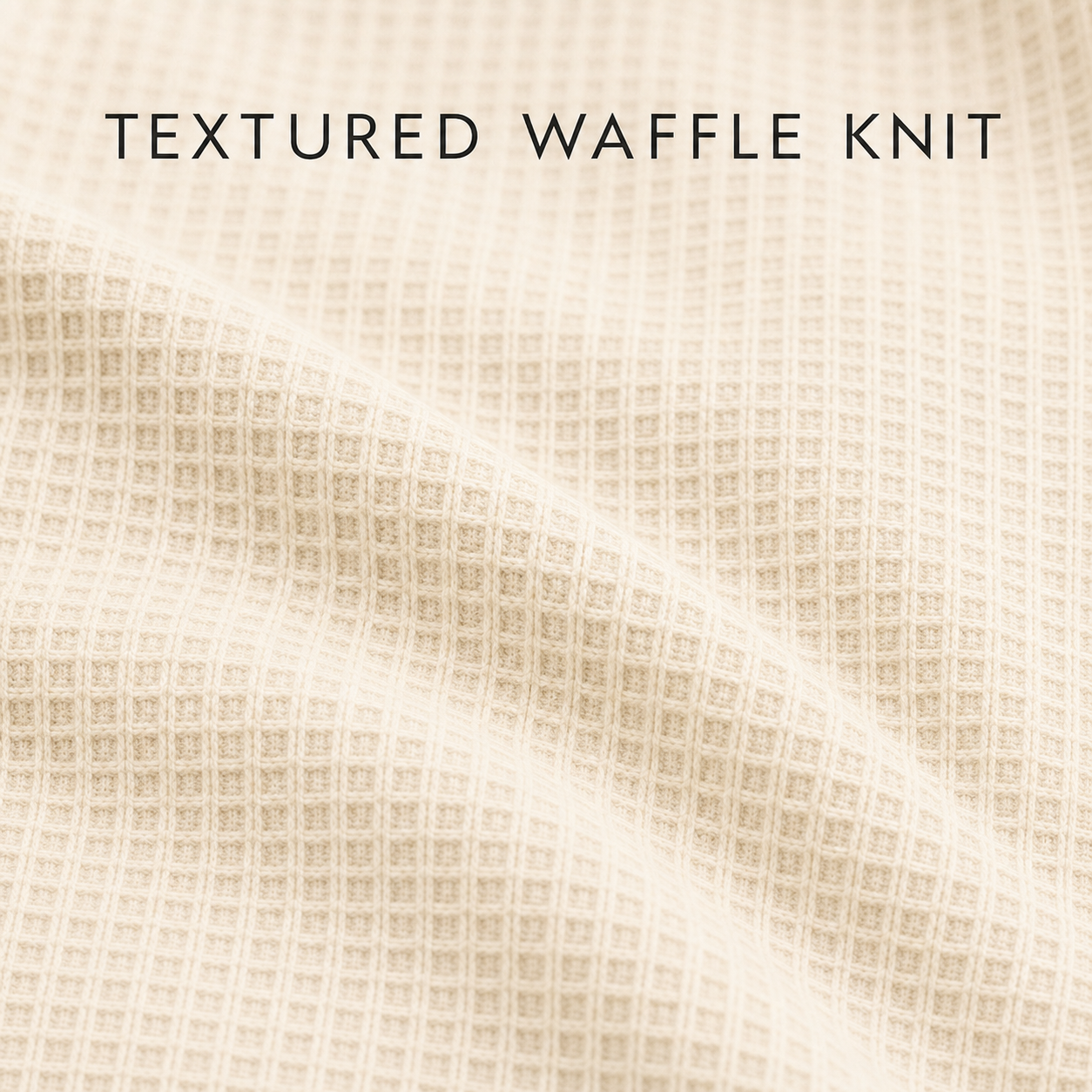 Fine waffle knit polyester elastane texture close-up
