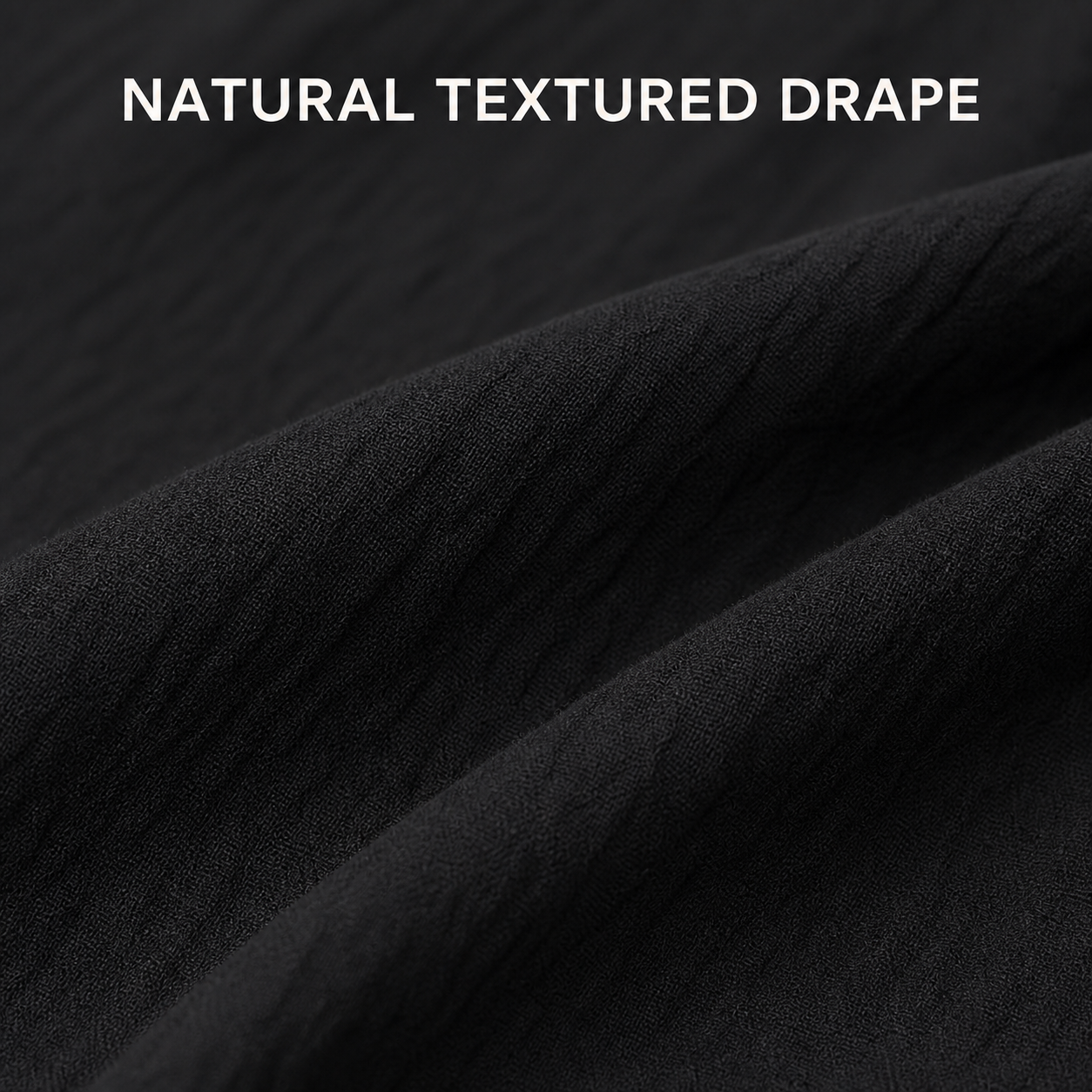 Matte polyester-elastane textured fabric close-up