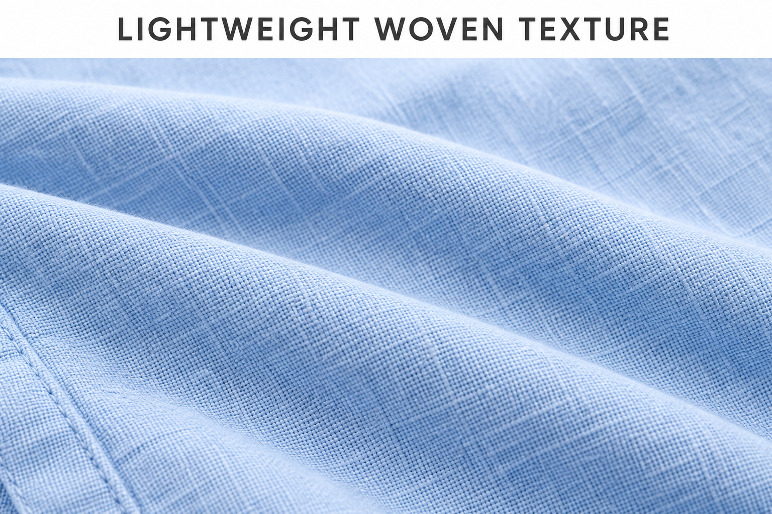 Lightweight linen-cotton woven texture close-up