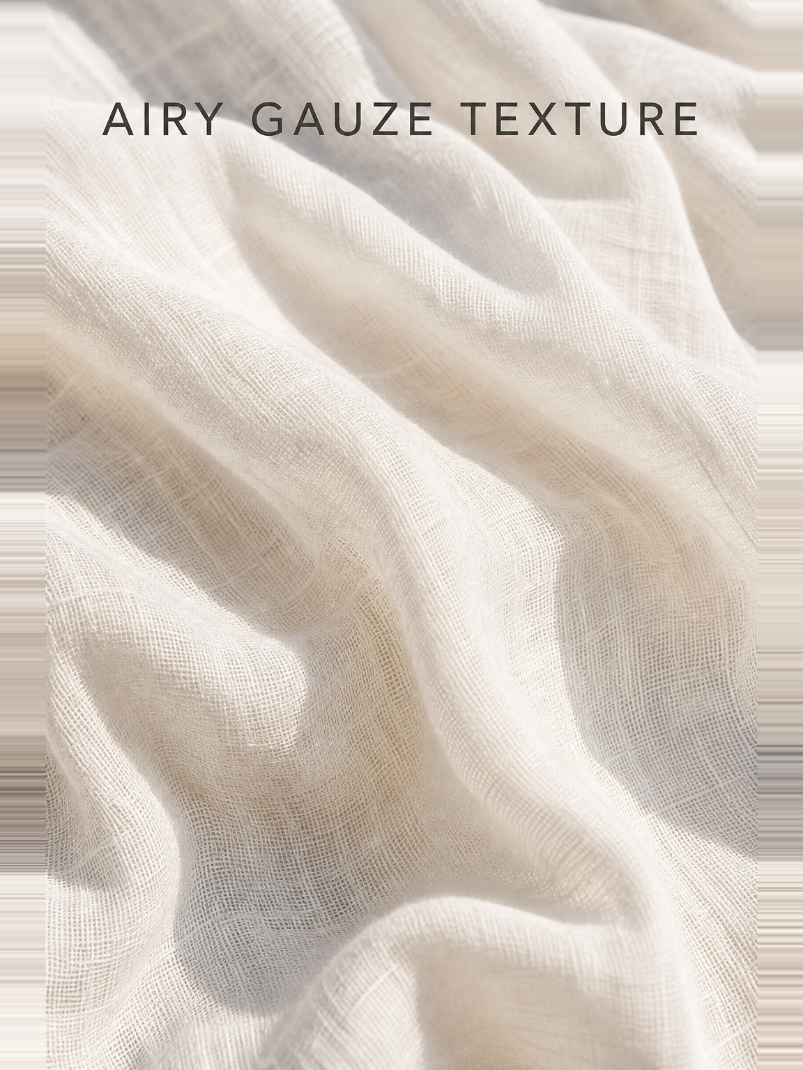 Airy linen viscose gauze texture