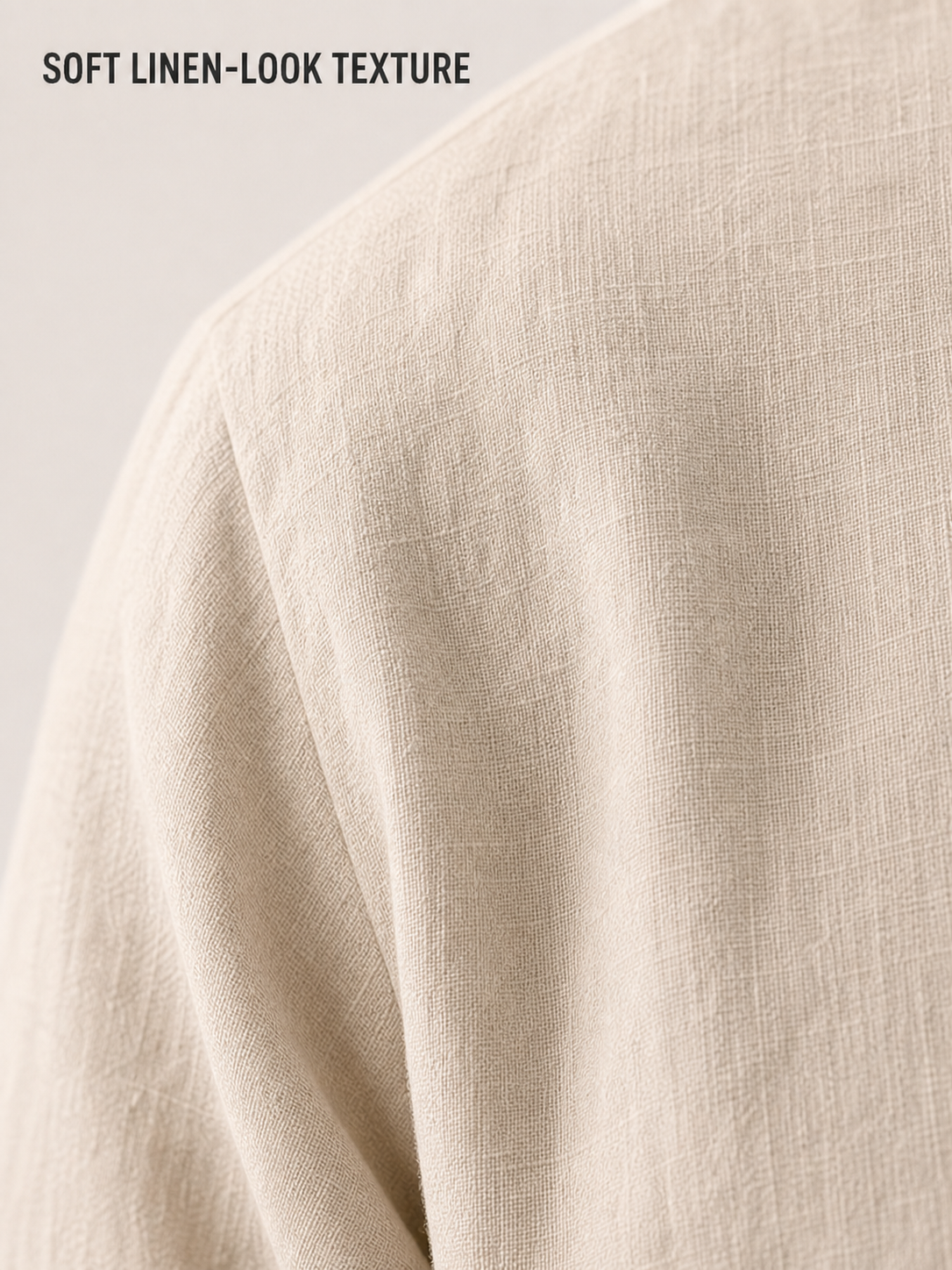 Viscose linen-look slub fabric close-up
