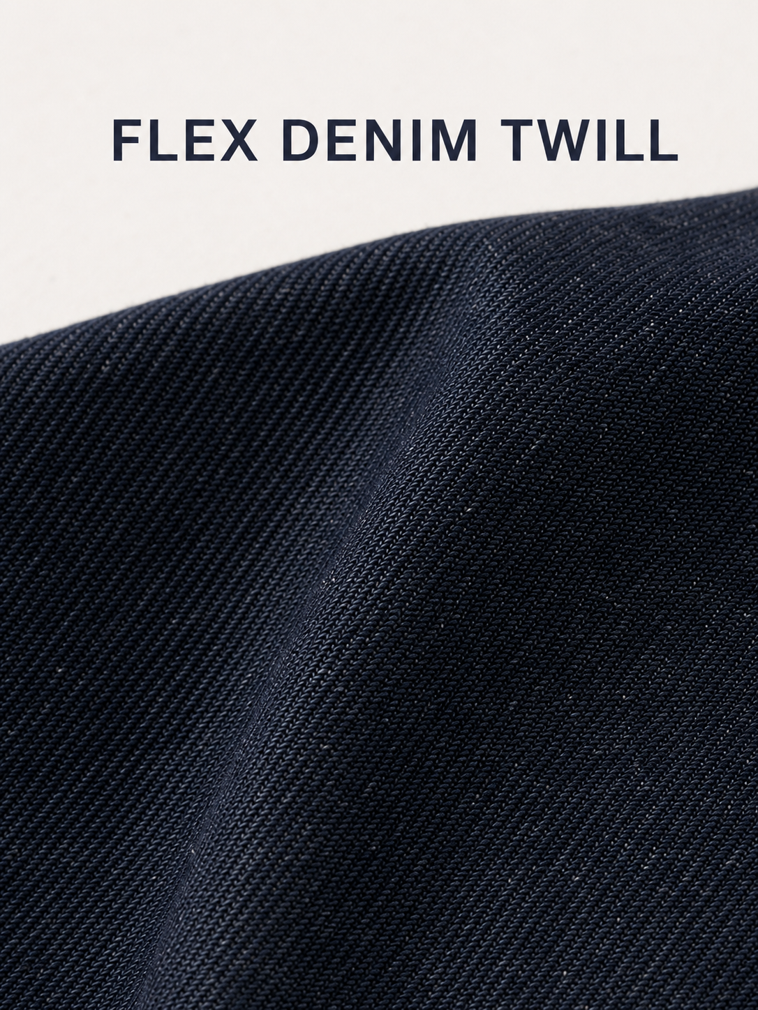 Dark indigo flex denim twill texture