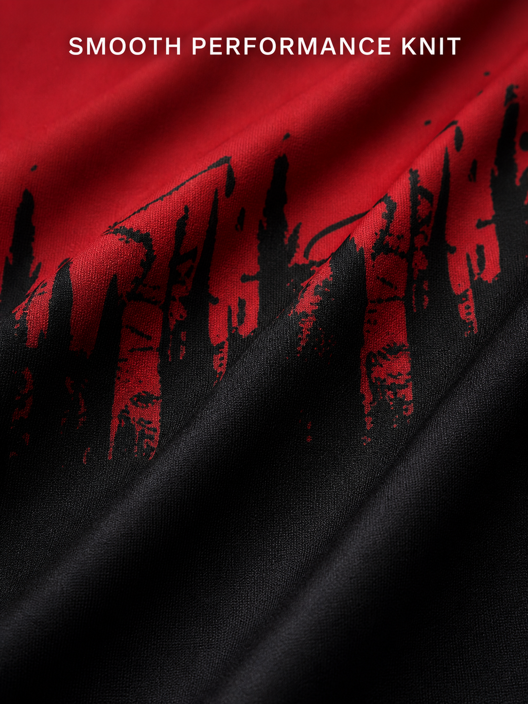 Smooth polyester elastane city print knit texture