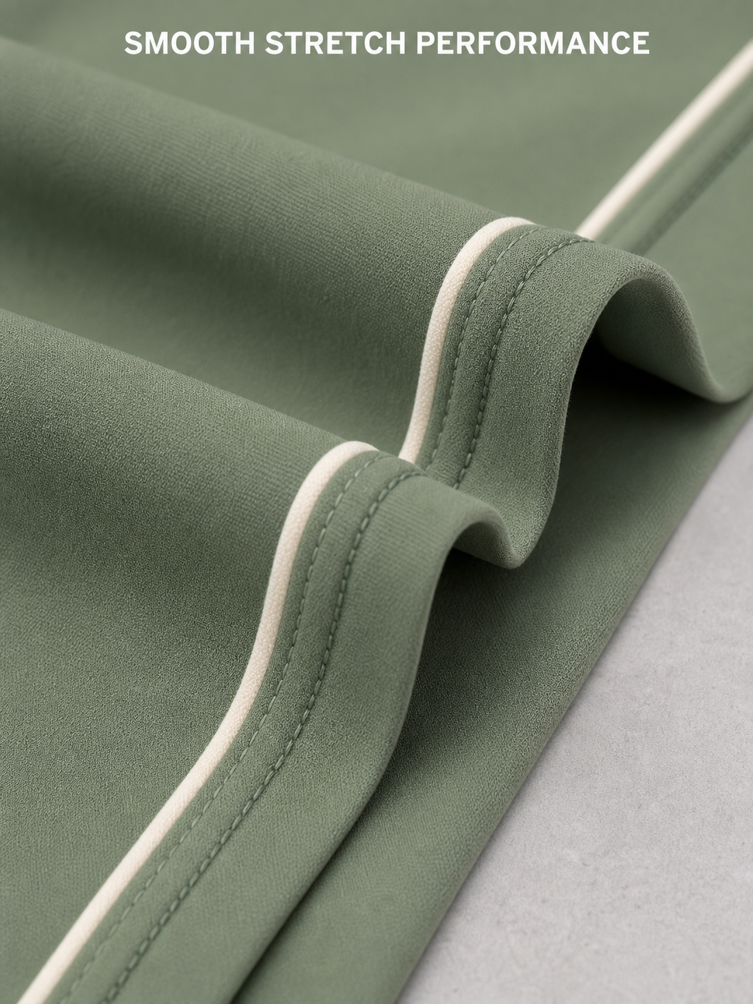 Smooth polyamide-elastane stretch fabric detail