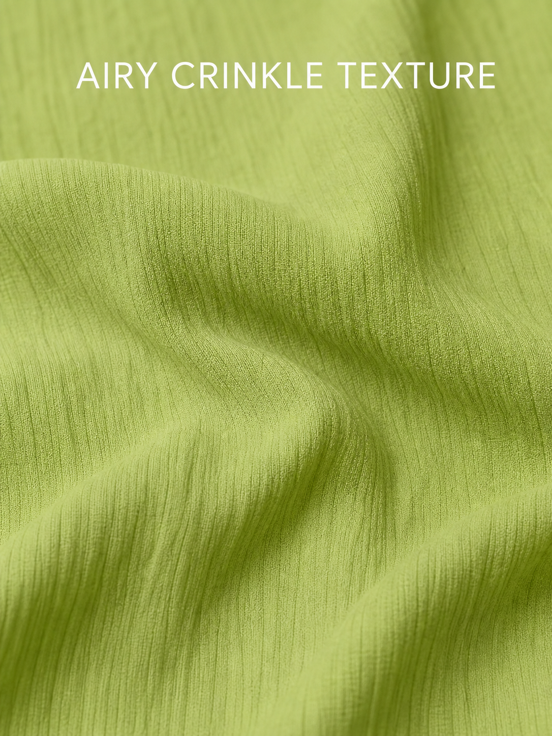 Airy vertical crinkle fabric texture